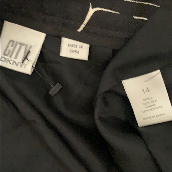 DKNY CITY SILK MIDI SKIRT DONNA KAREN NEW YORK LINED SIZE 14 - Picture 3 of 7